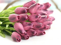 US 10pcs Real Touch Tulip Home Picnic Atmosphere Decoration Outdoor Gardening