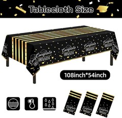 3 Pack Graduation Tablecloth,Graduation Decorations Class of 2026 Graduation …