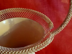 2 Vtg 50’s Plastic Net Party Nut Candy Cups Shower Favors West Germany 7″ READ