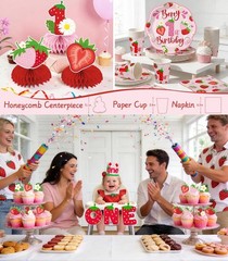 1st Birthday Strawberry «Berry First Birthday» Decor Kit NEW