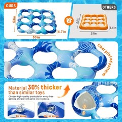 Inflatable Tic Tac Toe Pool Toys, Fun Swimming Pool Game, Floating Water Toy …