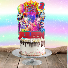 The Amazing Clown Cupcake cake topper happy birthday party supplies decoration