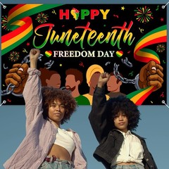 Happy Juneteenth Banner Happy Juneteenth Decorations Backdrop African American