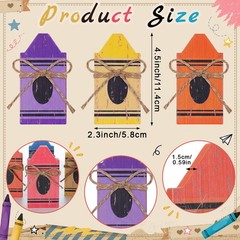 6 Pcs Back to School Wooden Table Decor Rustic Crayon Wood Block Sign Vintage…
