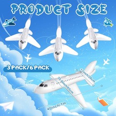 3 Pcs 40 Inch White Large Inflatable Airplane Balloon Aviation Themed Decorat…