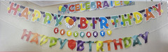 amscan Happy Birthday Banner Let’s Party Decoration Kit (4PCs 7.5′ 5′ 4.5′ 1.6′)