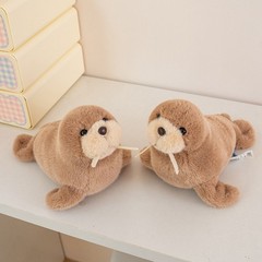 Realistic Walrus Plush Pillow Soft Stuffed Sea Animal Cushion Multiple Sizes