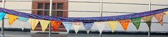 Multicolor Indian Garland Decoration Silk Sari Bunting 19 Flag Tea Party Banners