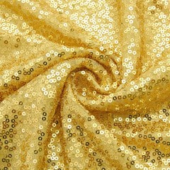 2 Pack Gold Sequin Table Runner 12″ x 72″, Glitter Sparkle Sequin Runners for