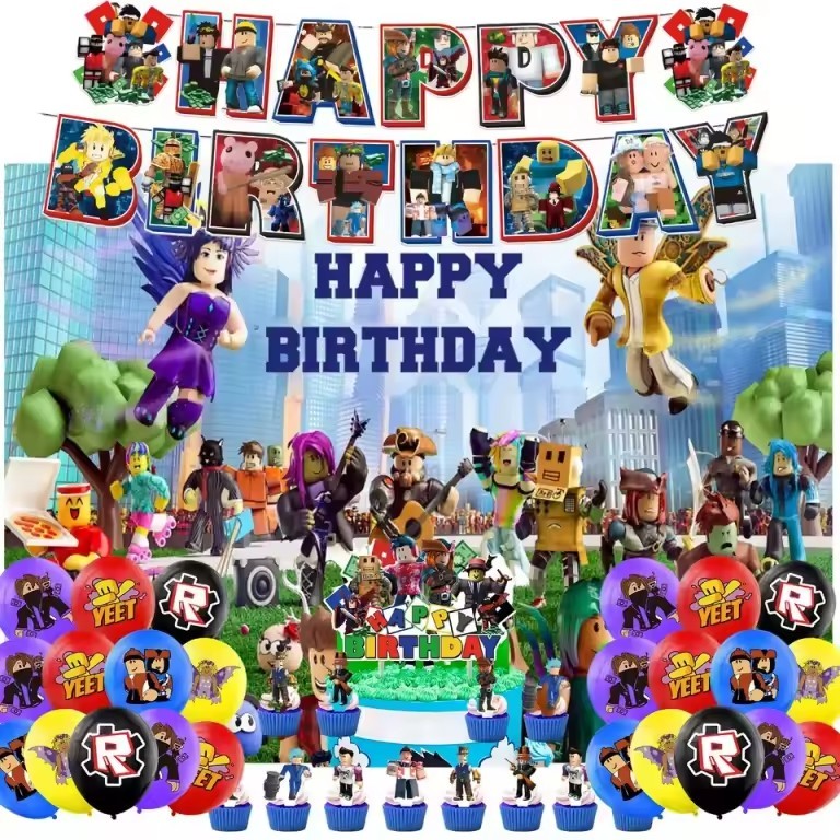 Roblox Birthday Party Decoration Kit