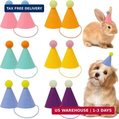 12pcs Mini Party Hats for Stuffed Animals, Birthday Party Hats for Dolls Dog Cat