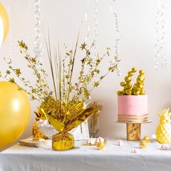 Glitter Gold Star Centerpieces 2 PCS Table Decorations for Birthday Wedding