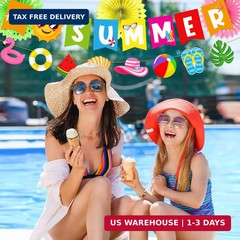Summer Decorations, Beach Party Decorations includes Hello Summer Banner Beach G