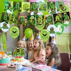 Frog Party Decorations,Kermit Frog Birthday Party Supplies Includes Banner- C…