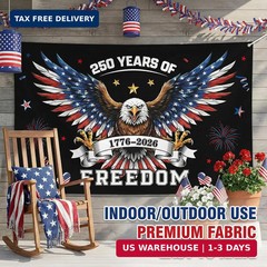 250th Anniversary Decorations – 4th of July Backdrop for Memorial Day | 1776-202