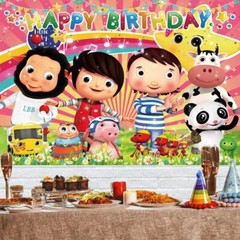 Little Baby Bum Party Decorations Happy Birthday Backdrop Banner Vinyl 5*3ft