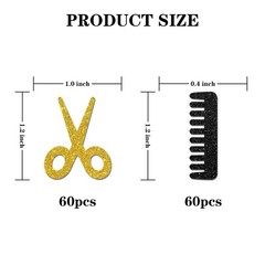 Barber Theme Birthday Table Confetti Gold Black Glitter Paper Scatter 120 PCS