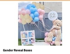 Gender Reveal Baby Shower Decorations 176pcs Pink & Blue Balloons Arch & Box Kit