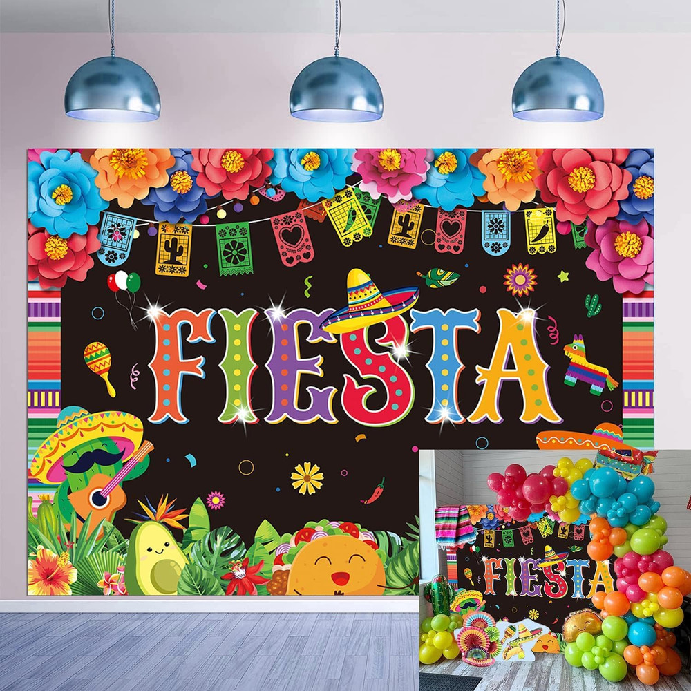 Mexican Fiesta Backdrop Mexican Party Decorations 7X5Ft Mexican Theme Paper Flow