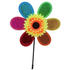 Balcony Sunflower Windmill Wind Spinner Beautiful Bright Colors Creative