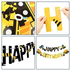 Happy Birthday Banner Construction Party Decorations Construction Birthday Party