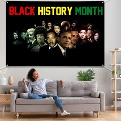 Large Black History Month Banner 72″ x 48″ Decorations African American