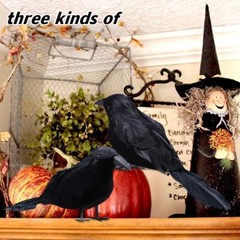 Halloween Decoration Scary Fake Crow Garden Home Party Accessory