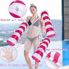 2 Pack Inflatable Pool Hammocks 4-In-1 with Mesh Bottom for Adults