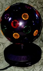 Spinning Multicoloured Disco Ball with Original Box & Instructions Vintage Retro