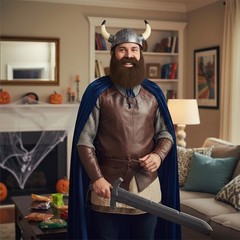 Realistic Fake Beard & Mustache Set for Costume & Cosplay