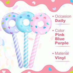 6 Pcs Inflatable Donut Balloons 33 Inch Candy Party Decorations Pool Float