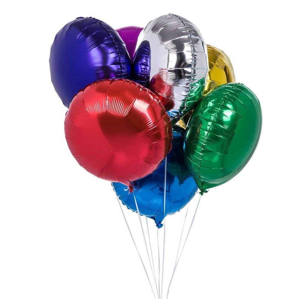 50pcs/lot Round Shape Foil Mylar Helium Balloon 18″ Balloon Birthday Party De…