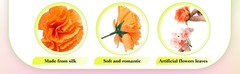 6 Pcs 35.4 ft Flower Garlands Artificial Wildflower Vines Floral Hanging