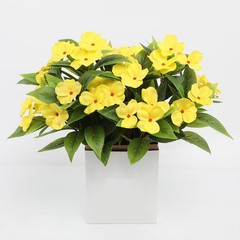 Artificial Impatiens Flowers 4 Pcs Set for Seasonal Home and Garden Decoration
