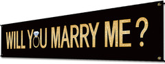 Proposal Banner Will You Marry Me Ring Banner 6Feet | Propose Decorations Suppli