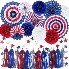 Easy Setup Patriotic Party Decoration Kit – Perfect for July 4th Celebrations
