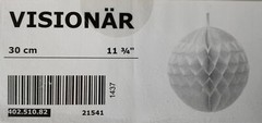 8Ikea VISIONAR White 11.75″ HoneyComb Round PaperLantern Balls Wedding Decor LOT