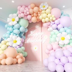 Pastel Daisy Balloon Garland Kit for Spring Celebrations and Events