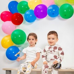Balloons Assorted Colors Rainbow Decorations 100 Pack 12 inch Round Bright La…