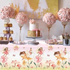 3pcs Fairy Party Tablecloth Decorations Birthday Supplies