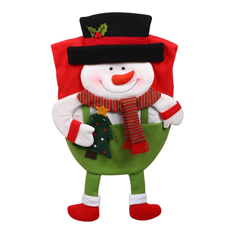 Chair Covers Santa Claus Red Hat Chair Cap Kitchen Dining Chair Slipcovers