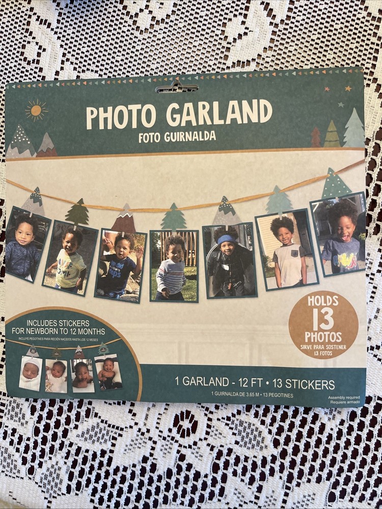 Wilderness Themed Photo Garland Kit – 13 Pictures Across 12ft, 13 Stickers: 42pc
