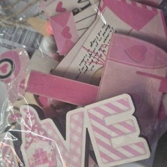 Pink Gnome Valentine Decorations with lights