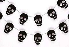 Seyal Black Skull Garland – Birthday Decorations,Party Decorations,Party
