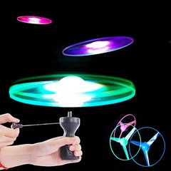 3/5Pcs Outdoor LED Luminous Pull String Bamboo Dragonfly Flying Toy.