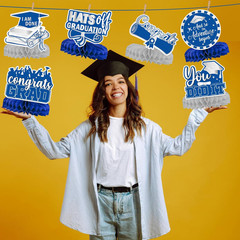 9Pcs 2026 Graduation Decorations Congrats Grad Table Centerpiece Class of 2026 G