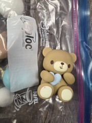 We Can Bearly Wait Baby Boy Brown Blue Shower Party Decor Banner Cake ToppersSet