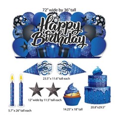 Oversized Happy Birthday Yard Card Display | 9pc Birthday Party Yard Signs