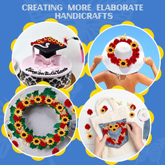 30 Pcs DIY Graduation Cap Decorations Kit Included 3D Butterfly Faux Assorted Fl