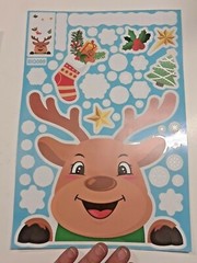 Christmas decorations. Centerpiece, banner, selfie props, shaped fans, Decals